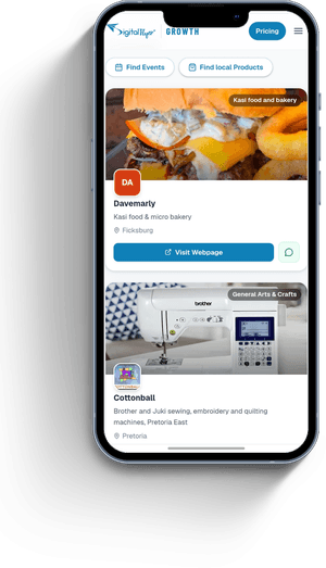 The DigitalFlyer marketplace on a phone